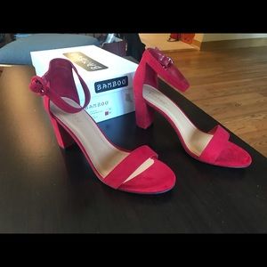 Red Heeled Sandals -Bamboo